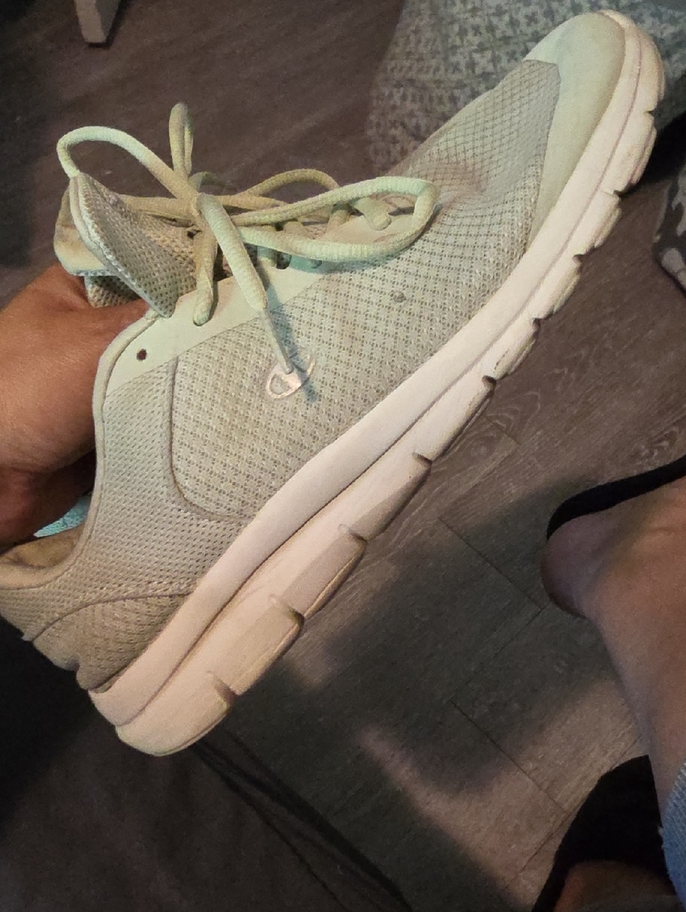 Free Add On Champion Women's Light Green Mesh Lace-Up Athletic Sneaker